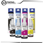 PACK DE TINTA EPSON 664 ECOTANK ORIGINAL